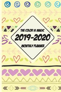 F4 Monthly Planner Cute Flower Cover