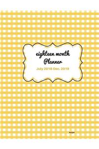 Eighteen Month Planner July 2018 - Dec.2019 Antique