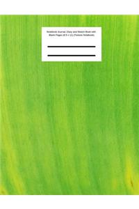 Leaf Notebook Journal, Diary and Sketch Book with Blank Pages (8.5 x 11) (Texture Notebook)