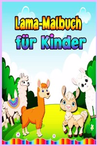 Lama-Malbuch für Kinder von 4-8 Jahren
