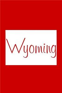 Wyoming - Red Lined Notebook with Margins