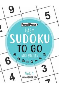 SUDOKU TO GO (400 Puzzles, easy): Sudoku Puzzle Books for adults