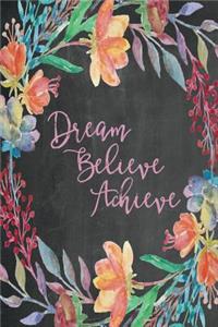Chalkboard Journal - Dream Believe Achieve (Pink)