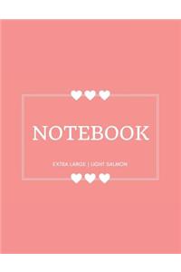 Notebook Extra Large: Light Salmon: Notebook 8.5 X 11: Notebook 400 Pages