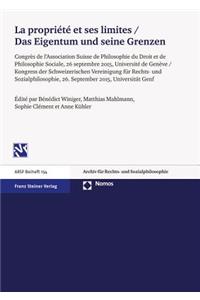 La Propriete Et Ses Limites / Das Eigentum Und Seine Grenzen