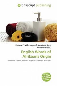 English Words of Afrikaans Origin
