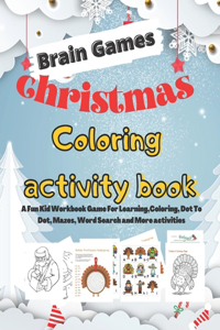 Brain Games Christmas Coloring activity book