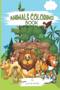 animals coloring book for lovers of animals