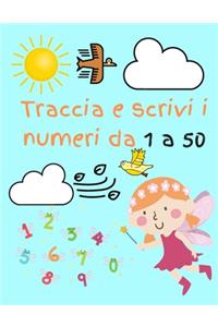 Traccia e scrivi i numeri da 1 a 50