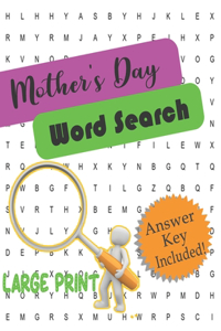 Mother's Day Word Search Large Print