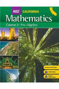 Holt Mathematics: Student Edition Course 2 2008