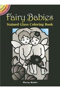 Fairy Babies Stained Glass Coloring Book