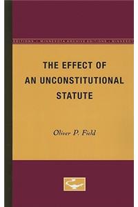 Effect of an Unconstitutional Statute