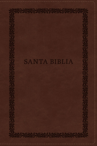 Rvr60, Santa Biblia, Tierra Santa, Ultrafina, Letra Grande, Leathersoft, Café, Con Cierre, Palabras de Jesús En Rojo, Comfort Print
