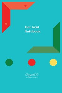 Dot Grid Notebook - light blue cover - 124 pages-5x8-Inches