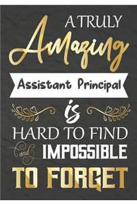 A Truly Amazing Assistant Principal Is Hard To Find And impossible To Forget: Assistant Principal appreciation gift, Thank you gifts, Notebook/Journal or Planner for Teacher, Work Book, dairy, Retirement/Year End Gift, Christm