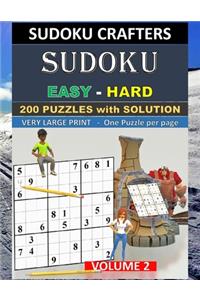 SUDOKU Easy - Hard - 200 PUZZLES WITH SOLUTION