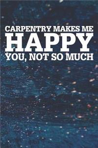 Carpentry Makes Me Happy You, Not So Much