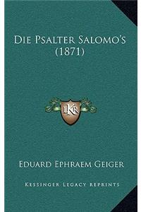 Die Psalter Salomo's (1871)