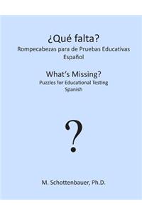 ¿Qué falta? Rompecabezas para de Pruebas Educativas