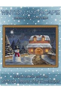 Winter Landscape Cross Stitch Pattern