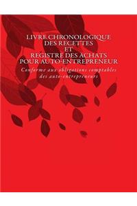 Livre chronologique des recettes et registre des achats pour auto-entrepreneur