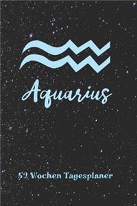 Wassermann Sternzeichen Aquarius - 52 Wochen Tagesplaner