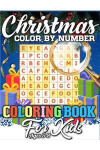 Christmas Color By Number Coloring Book for Kids Ages 5-8