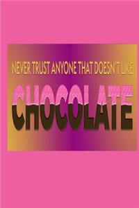 Never Trust Anyone That Doesn't Like Chocolate