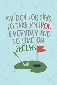 My Doctor Says To Take My Iron Every Day And To Live On Greens