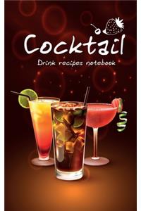 Cocktail drink recipes notebook