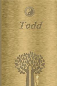 Todd: Personalized Name Journal/Notebook for Men - Masculine Metal-look Cover with Lined Writing Pages