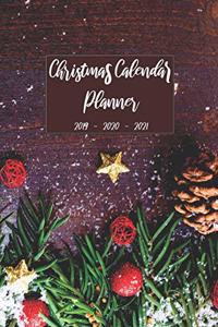 Christmas Calendar Planner 2019 2020 2021