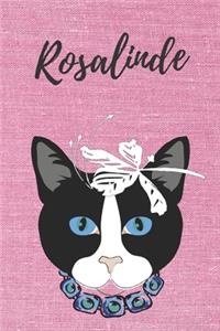 personalisiertes Notizbuch Katze / Notizheft / Journal / Malbuch / Tagebuch / Kritzelbuch / DIN A5 / Geschenk Rosalinde