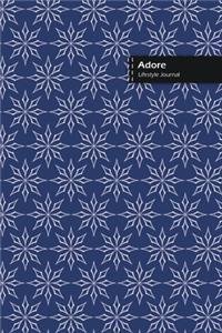 Adore Lifestyle Journal, Blank Write-in Notebook, Dotted Lines, Wide Ruled, Size (A5) 6 x 9 In (Blue)