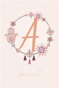 Beautiful Bohemian Style Journal with Initial