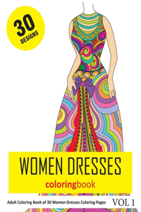 Women Dresses Coloring Book