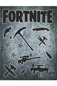 Fortnite Weapons Journal Notebook: Medium College Ruled Notebook, 140 Page, Lined 8.5 X 11 in (21.59 X 27.94 CM)