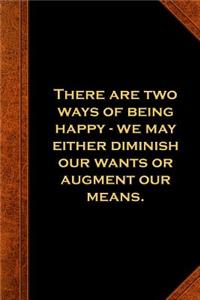 2019 Daily Planner Ben Franklin Quote Being Happy Vintage Style