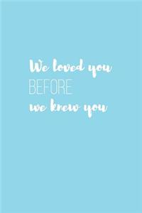 We Loved You Before We Knew You Adoption Journal