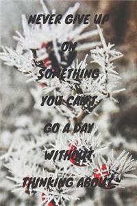 Never Give Up on Something You Can't Go a Day Without Thinking About.