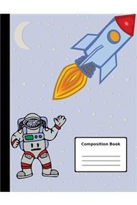 Space Walk Composition Notebook, College Ruled - 100 sheets / 200 pages, 9.75
