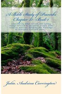 A Bible Study of Proverbs Chapter 23--Book 1