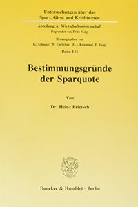 Bestimmungsgrunde Der Sparquote