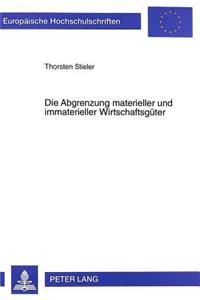 Die Abgrenzung Materieller Und Immaterieller Wirtschaftsgueter