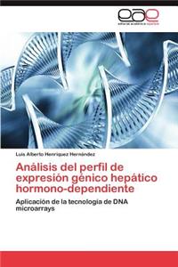 Análisis del perfil de expresión génico hepático hormono-dependiente