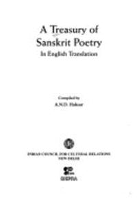 A Treasury Of Sanskrit Poetry