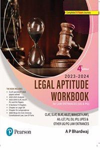 Legal Aptitude Workbook for LAW Entrances (UG/PG), CLAT, SLAT, BLAT AILET, MAH (CETLAW), AllLet, PU, DU, IPU, UPES & other Entrances Exams Pearson Education