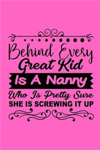 Funny Nanny Theme Notebook