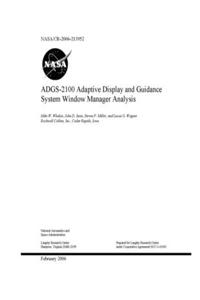 ADGS-2100 Adaptive Display and Guidance System Window Manager Analysis